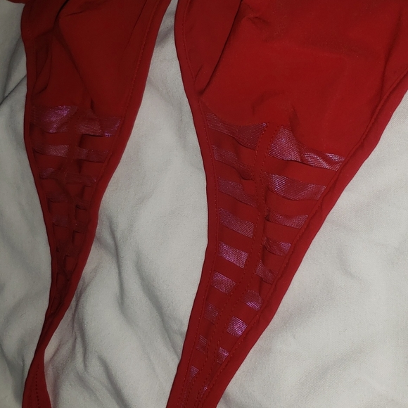 La Perla Red Burgandy Wine Two Peice Swimsuit Bikini S 42 38 2 - Picture 6 of 7